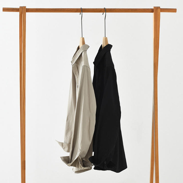 Camicia da uomo a maniche lunghe in puro cotone con tasche e bottoni semplici, motivo Buddha Stones Daily - image 17