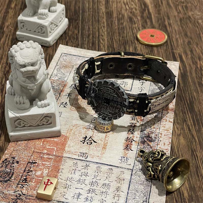 Bracciale con cinturino in pelle per orologio, Buddha Stones, drago, montagna Pixiu, fantasmi, spendi soldi, fortuna  - image 1