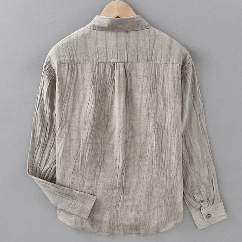 Camicie da uomo in lino ramia con Buddha Stones - image 13