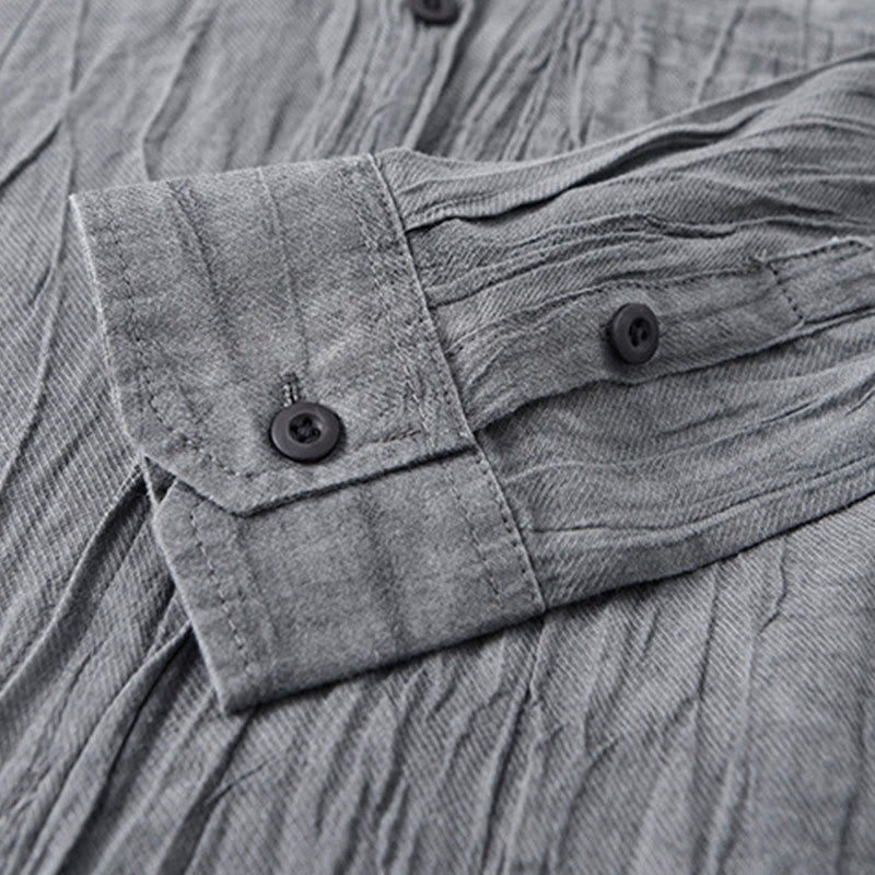 Camicie da uomo in lino ramia con Buddha Stones - image 7