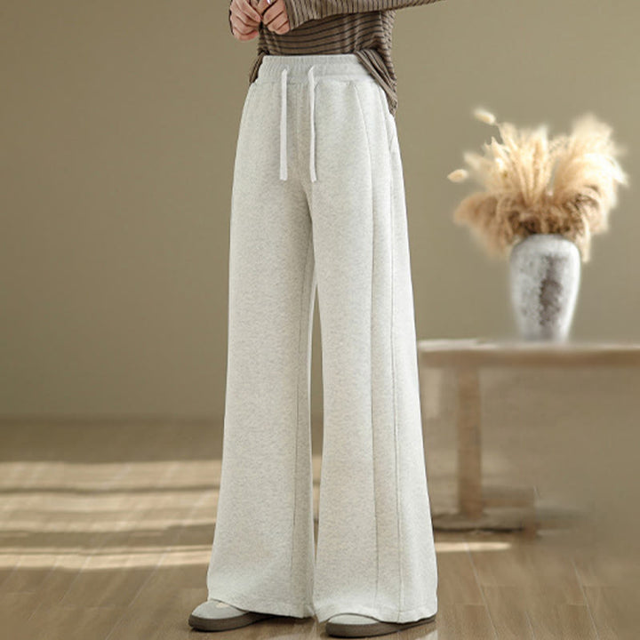 Buddha Stones Pantaloni larghi da donna in cotone casual con tasche - image 2