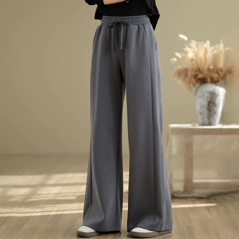 Buddha Stones Pantaloni larghi da donna in cotone casual con tasche - image 19