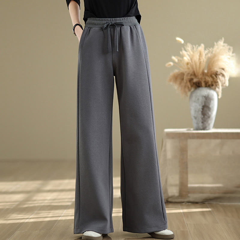 Buddha Stones Pantaloni larghi da donna in cotone casual con tasche - image 20