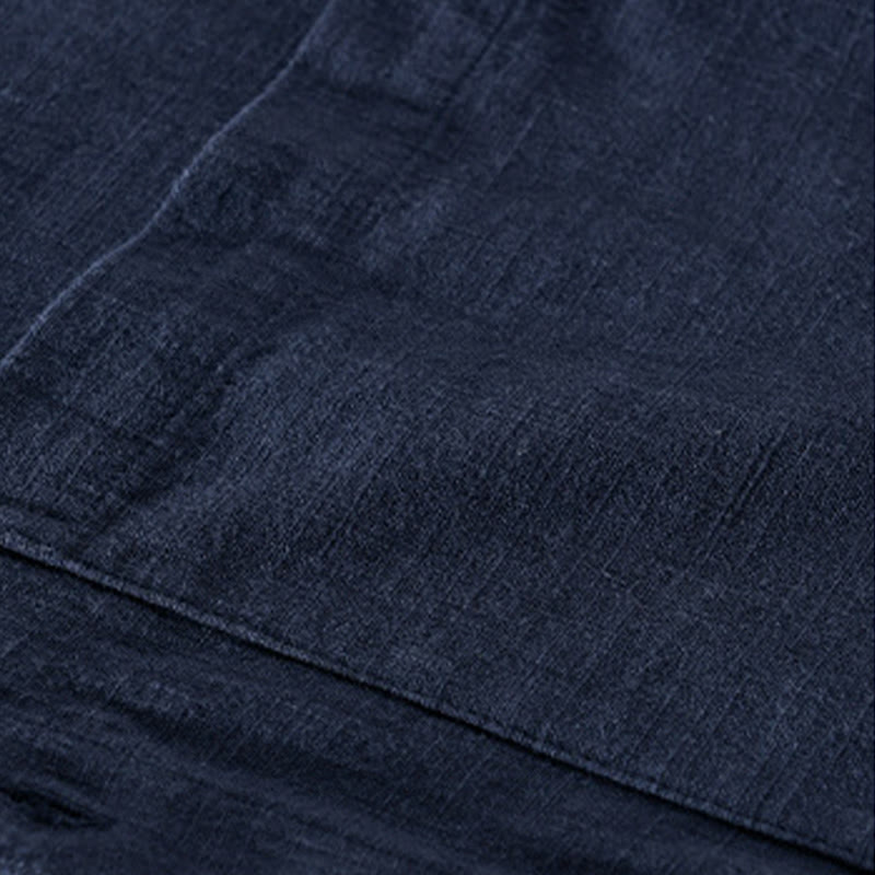 Camicie da uomo in cotone ramiè con maniche lunghe e bottoni, con tasche, motivo Buddha Stones - image 21