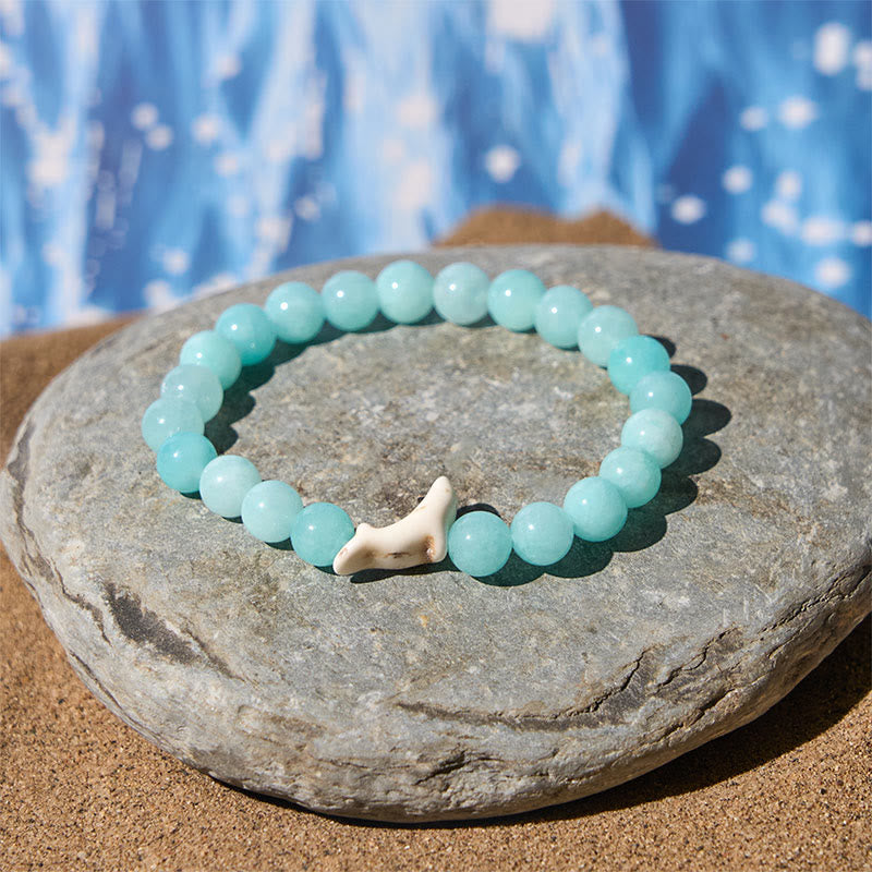 Braccialetto del coraggio in pietra naturale Buddha Stones Dolphin Crackle Agata Tormalina - image 11