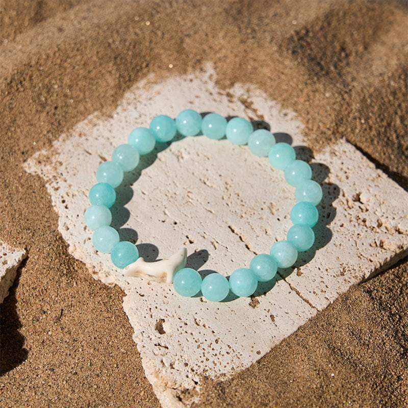 Braccialetto del coraggio in pietra naturale Buddha Stones Dolphin Crackle Agata Tormalina - image 12