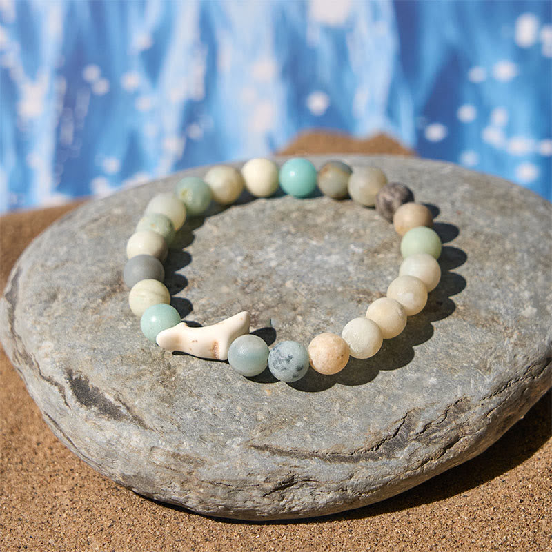 Braccialetto del coraggio in pietra naturale Buddha Stones Dolphin Crackle Agata Tormalina - image 15