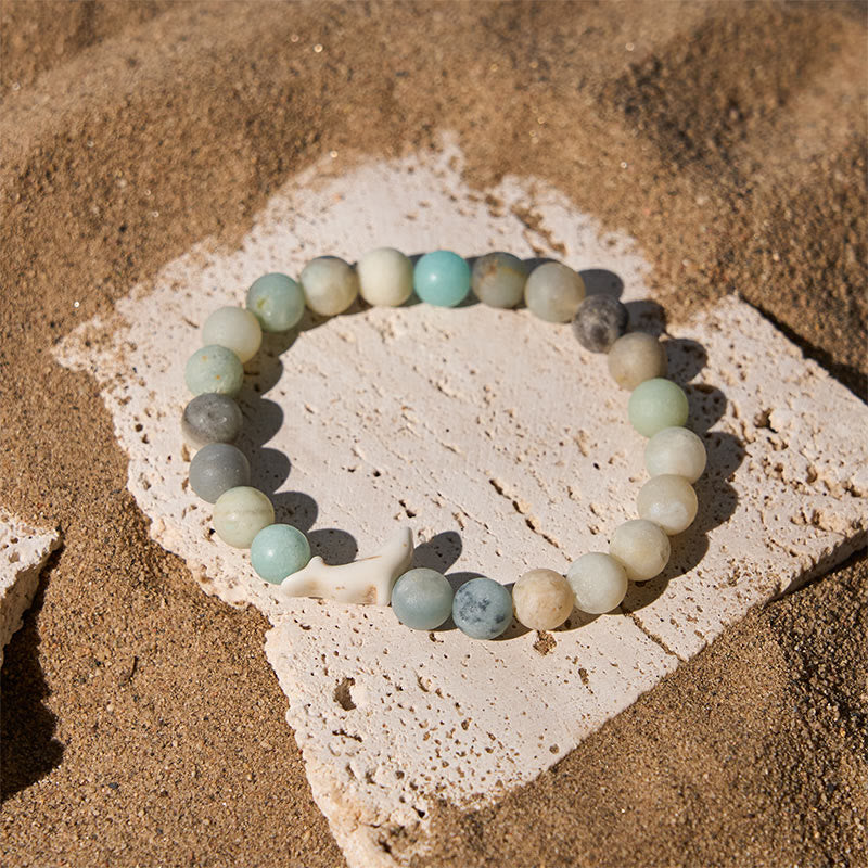 Braccialetto del coraggio in pietra naturale Buddha Stones Dolphin Crackle Agata Tormalina - image 16