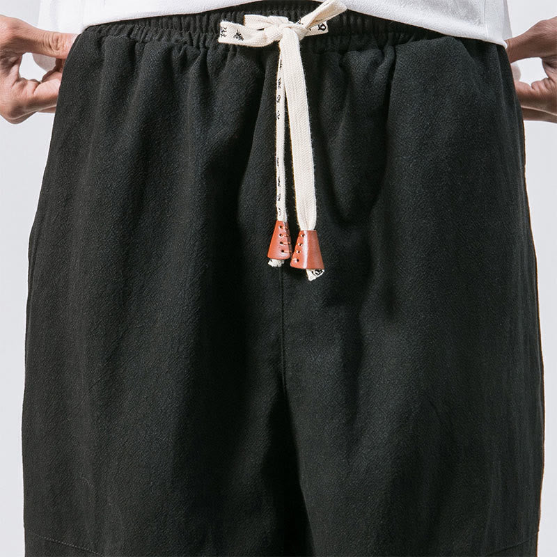 Pantaloni harem da uomo in cotone con coulisse, semplici e semplici, con tasche, modello Buddha Stones - image 14