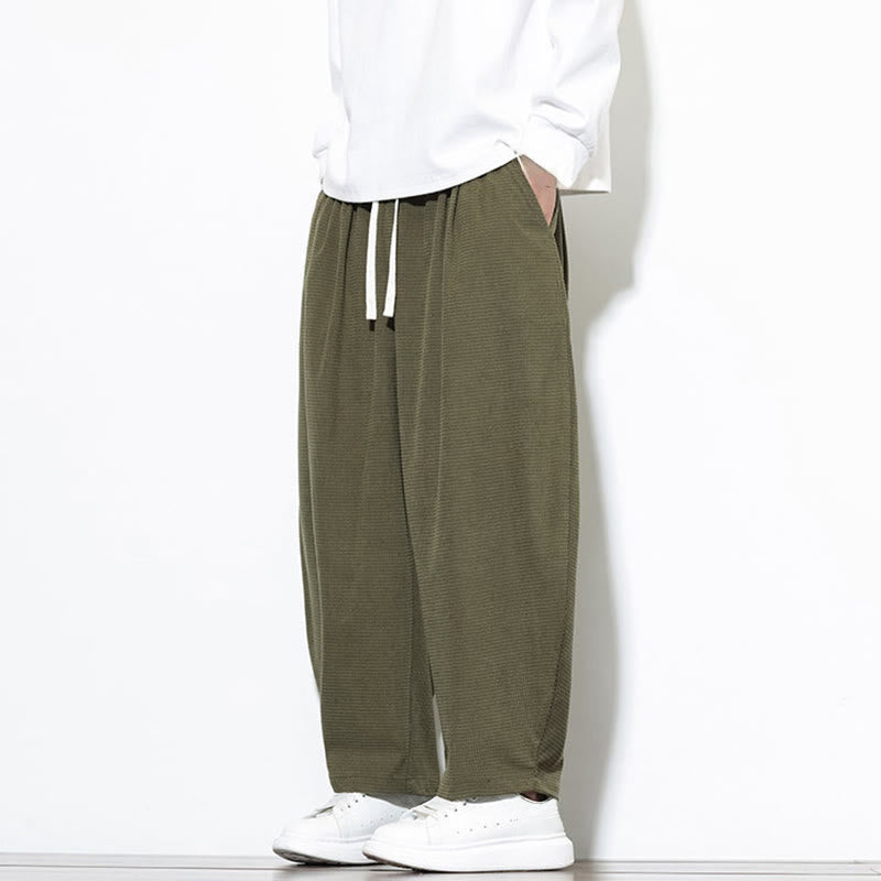 Pantaloni harem da uomo in velluto a coste di puro cotone con tasche, alla caviglia , Buddha Stones - image 3