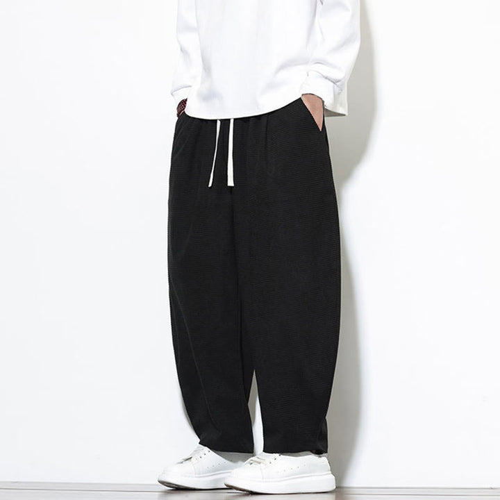 Pantaloni harem da uomo in velluto a coste di puro cotone con tasche, alla caviglia , Buddha Stones - image 18