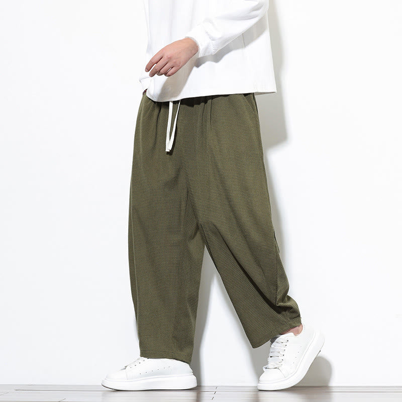 Pantaloni harem da uomo in velluto a coste di puro cotone con tasche, alla caviglia , Buddha Stones - image 1