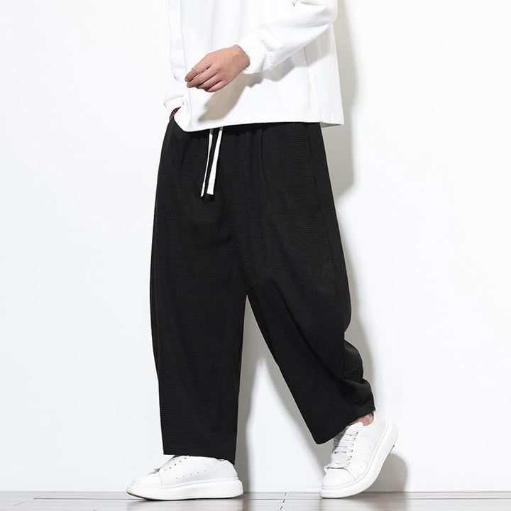 Pantaloni harem da uomo in velluto a coste di puro cotone con tasche, alla caviglia , Buddha Stones - image 21