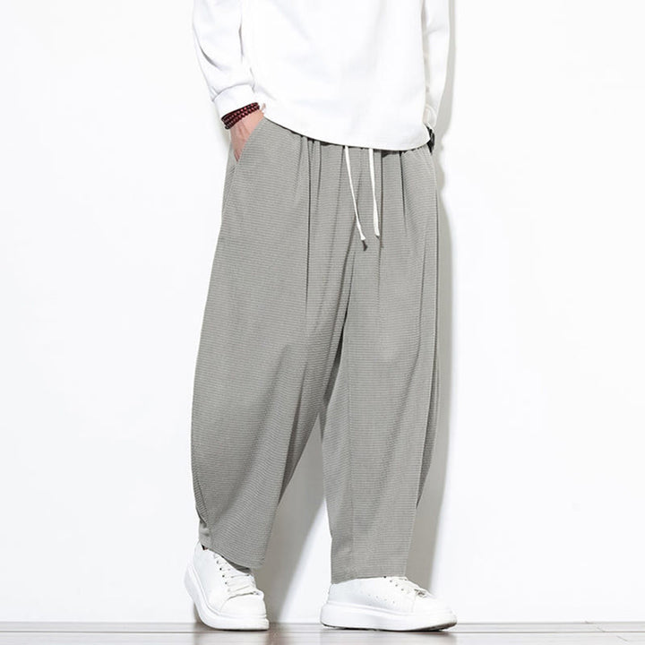 Pantaloni harem da uomo in velluto a coste di puro cotone con tasche, alla caviglia , Buddha Stones - image 10