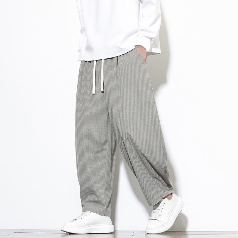 Pantaloni harem da uomo in velluto a coste di puro cotone con tasche, alla caviglia , Buddha Stones - Grigio chiaro - US/UK/AU46, EU56 (5XL) - image 8