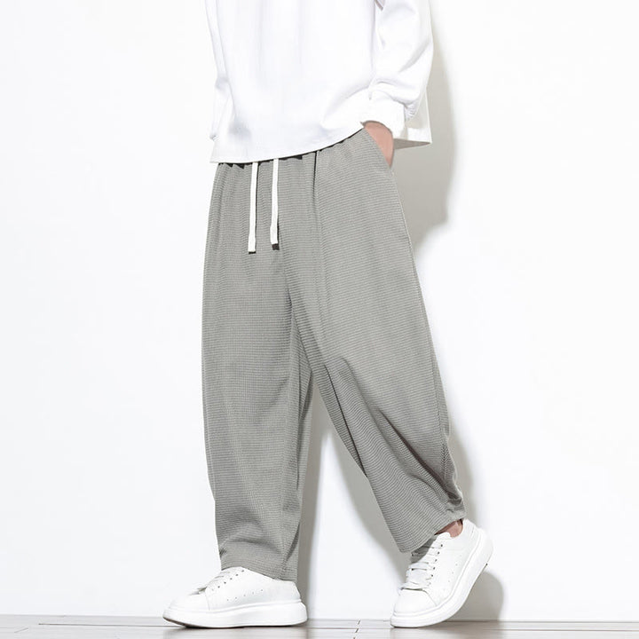 Pantaloni harem da uomo in velluto a coste di puro cotone con tasche, alla caviglia , Buddha Stones - Grigio chiaro - US/UK/AU46, EU56 (5XL) - image 8