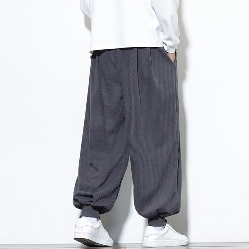 Pantaloni da uomo in velluto a coste di cotone con coulisse, modello semplice, modello Buddha Stones Fall Plain con tasche - image 11