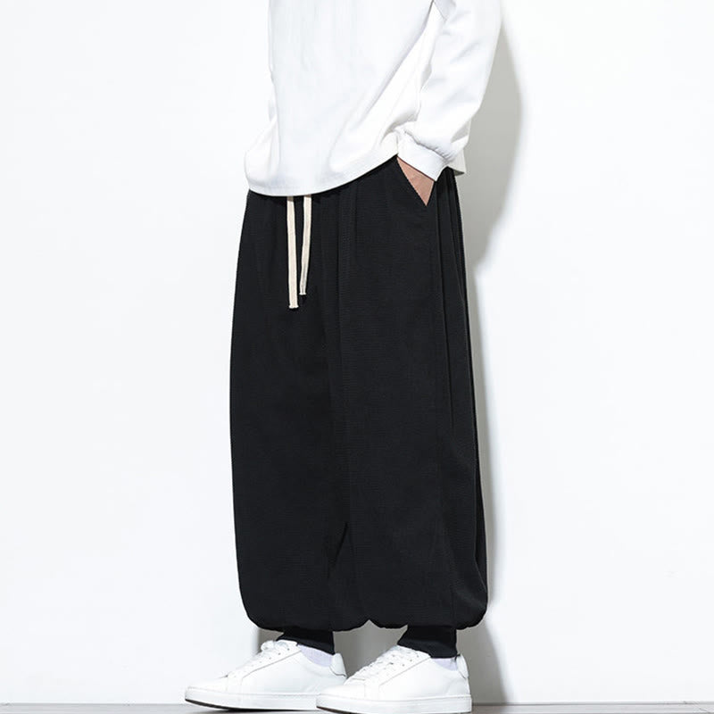 Pantaloni da uomo in velluto a coste di cotone con coulisse, modello semplice, modello Buddha Stones Fall Plain con tasche - image 22