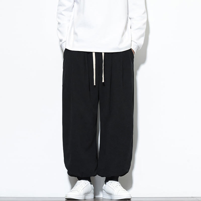 Pantaloni da uomo in velluto a coste di cotone con coulisse, modello semplice, modello Buddha Stones Fall Plain con tasche - image 25