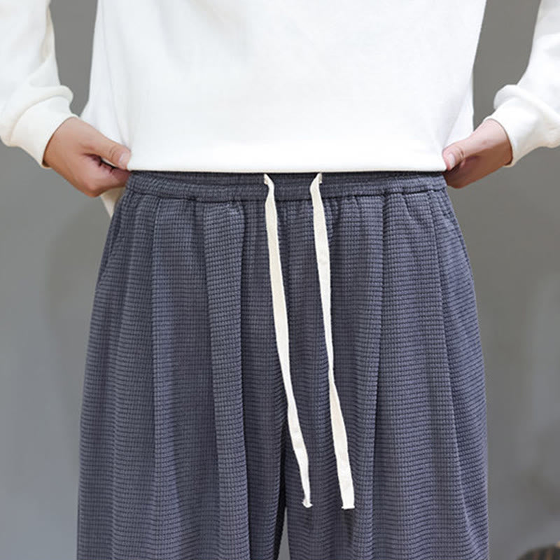 Pantaloni da uomo in velluto a coste di cotone con coulisse, modello semplice, modello Buddha Stones Fall Plain con tasche - image 17