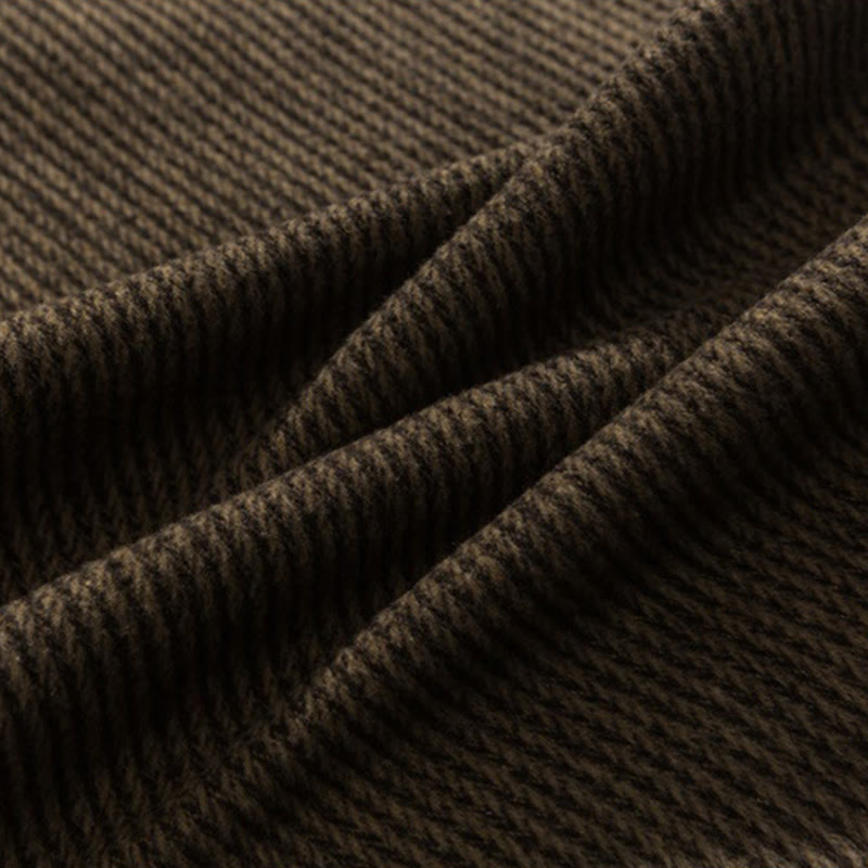 Pantaloni da uomo in cotone a gamba larga con tasche e coulisse, tinta unita, modello Buddha Stones Daily - image 24