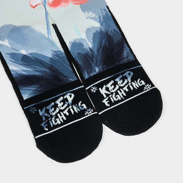 Calzini casual da uomo e da donna, unisex , Buddha Stones Lotus Painting Micro Crew - image 3