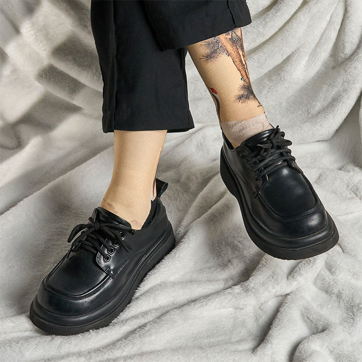 Calzini casual da uomo e da donna, unisex, motivo: Buddha Stones , gru bianca, pini e montagne - image 6
