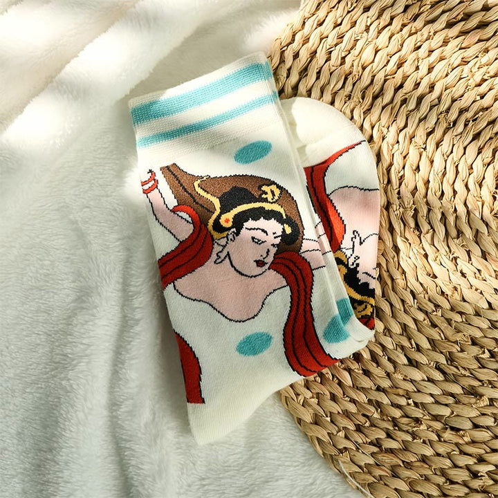 Calzini da donna Buddha Stones Casual Dunhuang Feitian Design Micro Crew - image 3