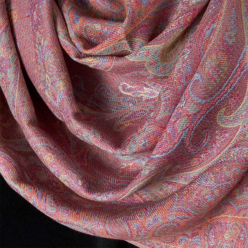 Sciarpa scialle con motivo a strisce di fiori di anacardi primaverili Buddha Stones - image 9