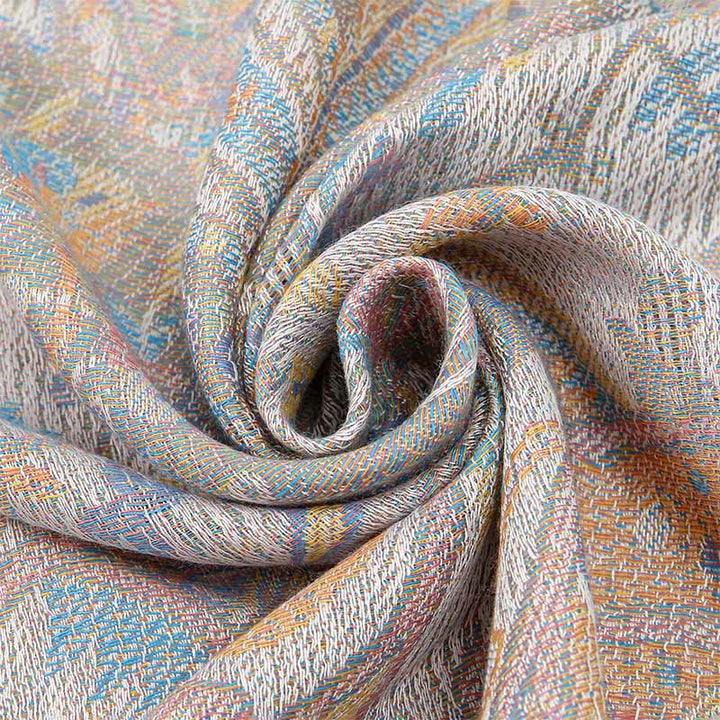 Sciarpa morbida con motivo a nappa e fiori di anacardi primaverili, motivo Buddha Stones - image 8