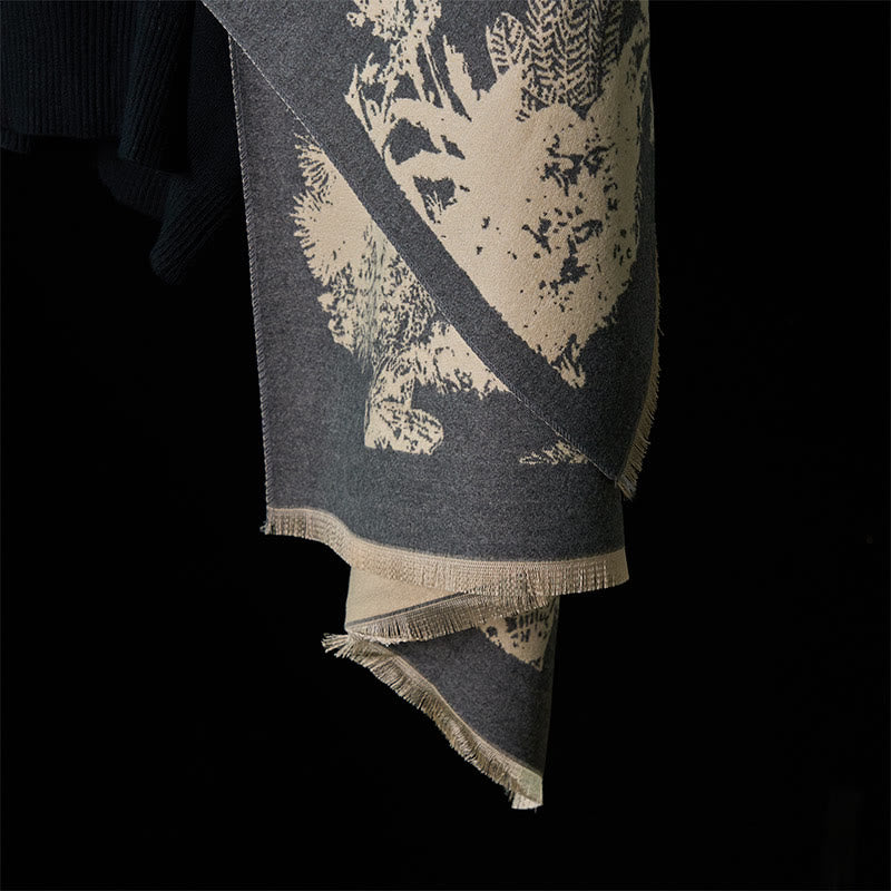 Sciarpa calda con nappa e motivo a scialle con motivo a animali, motivo a cocco invernale Buddha Stones - image 23