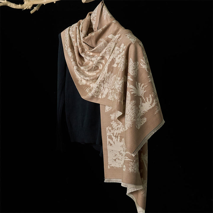 Sciarpa calda con nappa e motivo a scialle con motivo a animali, motivo a cocco invernale Buddha Stones - image 2