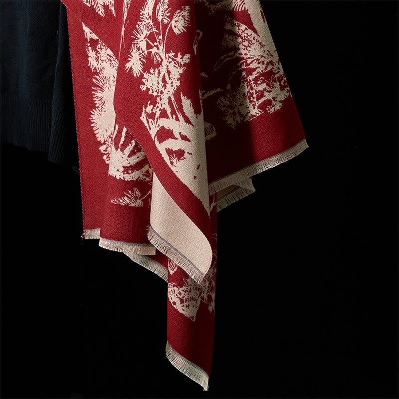 Sciarpa calda con nappa e motivo a scialle con motivo a animali, motivo a cocco invernale Buddha Stones - image 17