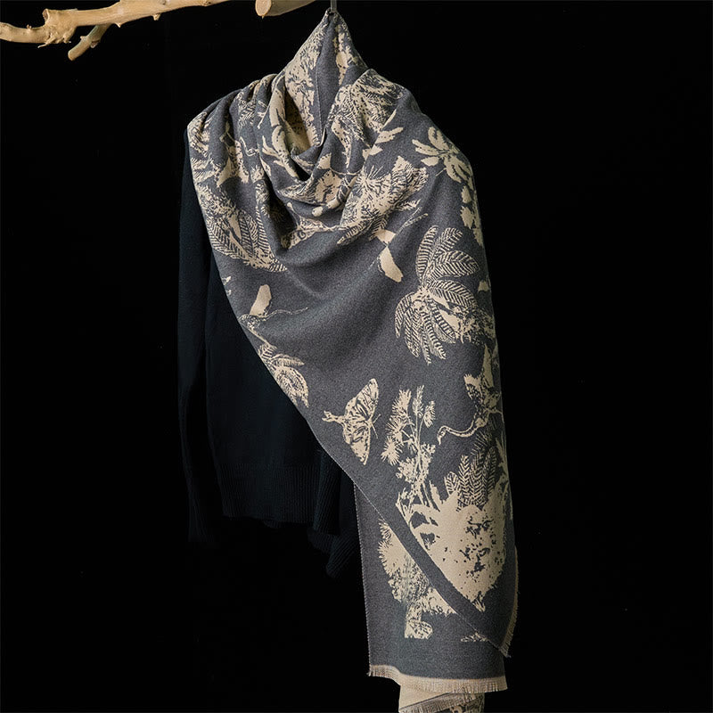 Sciarpa calda con nappa e motivo a scialle con motivo a animali, motivo a cocco invernale Buddha Stones - image 20