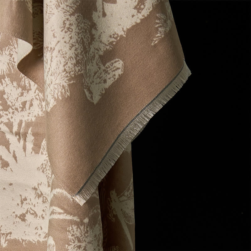 Sciarpa calda con nappa e motivo a scialle con motivo a animali, motivo a cocco invernale Buddha Stones - image 4