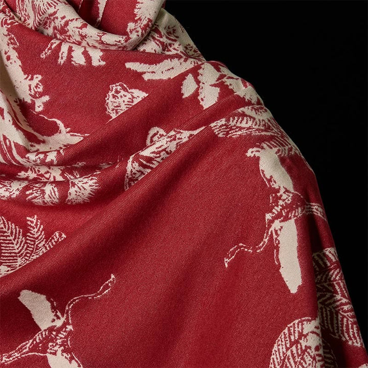 Sciarpa calda con nappa e motivo a scialle con motivo a animali, motivo a cocco invernale Buddha Stones - image 16