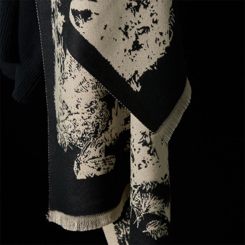 Sciarpa calda con nappa e motivo a scialle con motivo a animali, motivo a cocco invernale Buddha Stones - image 11