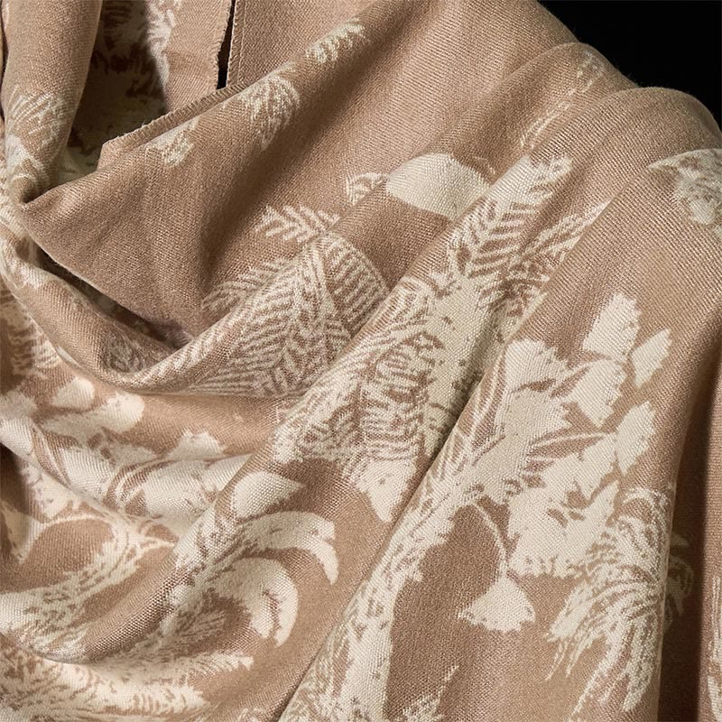 Sciarpa calda con nappa e motivo a scialle con motivo a animali, motivo a cocco invernale Buddha Stones - image 3