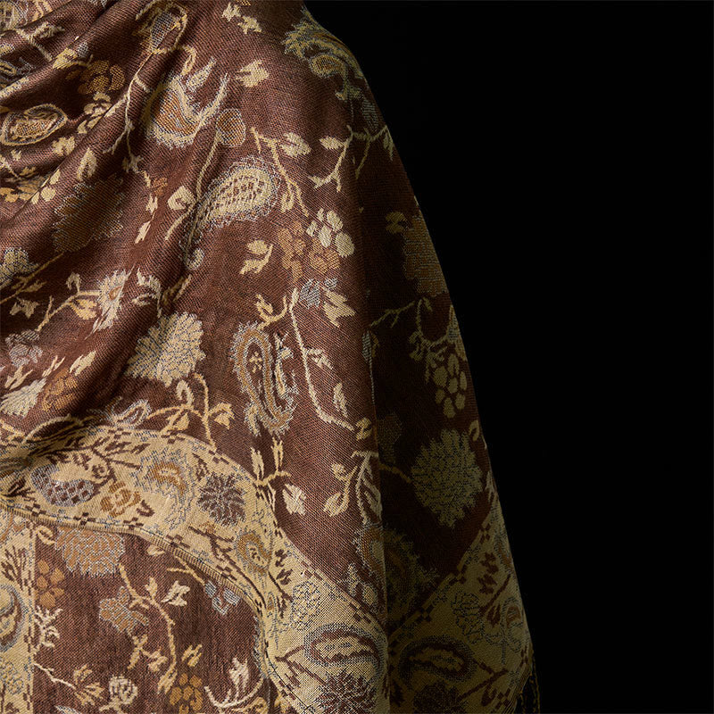 Sciarpa morbida con nappa e motivo floreale a fiori di anacardio primaverile Buddha Stones - image 4