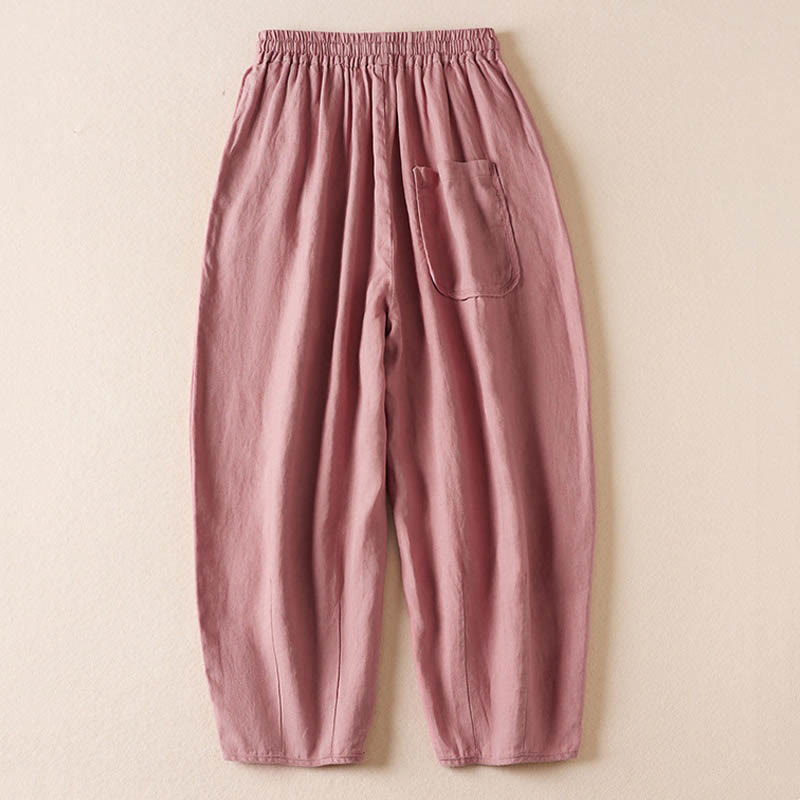 Pantaloni harem con ricamo di piccoli fiori estivi Buddha Stones e tasche - image 11