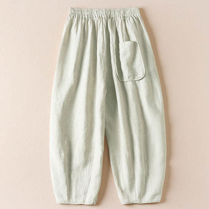 Pantaloni harem con ricamo di piccoli fiori estivi Buddha Stones e tasche - image 24