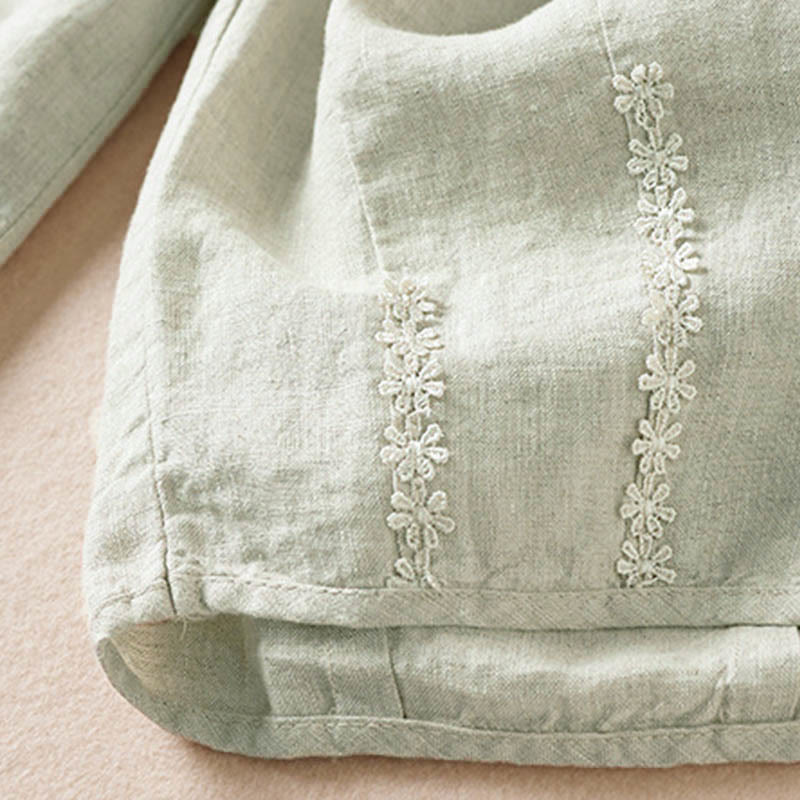 Pantaloni harem con ricamo di piccoli fiori estivi Buddha Stones e tasche - image 25