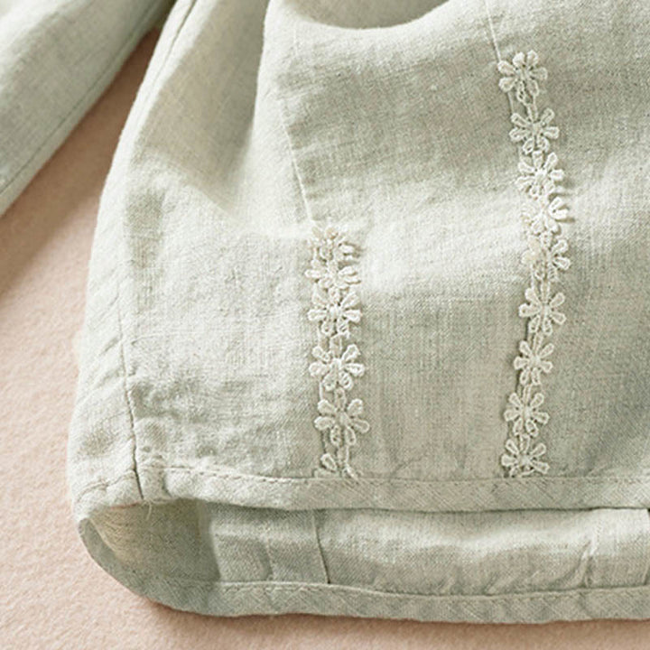 Pantaloni harem con ricamo di piccoli fiori estivi Buddha Stones e tasche - image 25