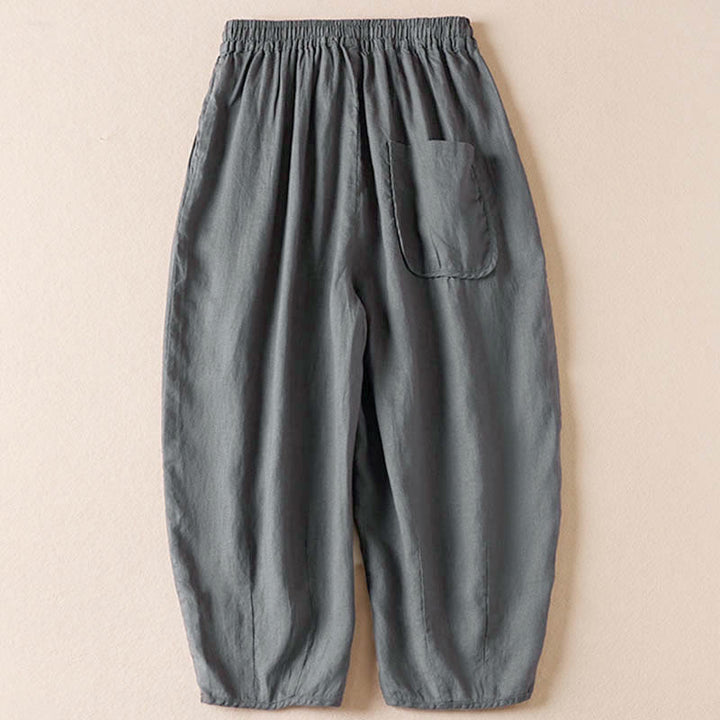 Pantaloni harem con ricamo di piccoli fiori estivi Buddha Stones e tasche - image 35