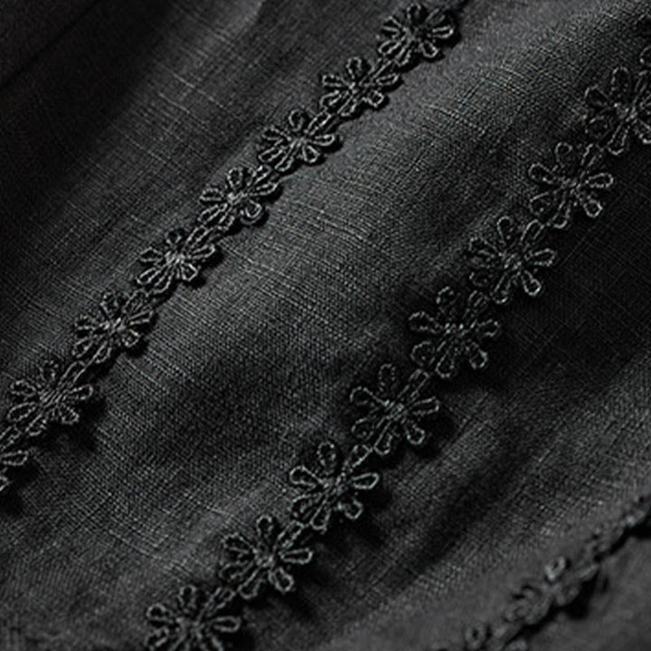 Pantaloni harem con ricamo di piccoli fiori estivi Buddha Stones e tasche - image 41