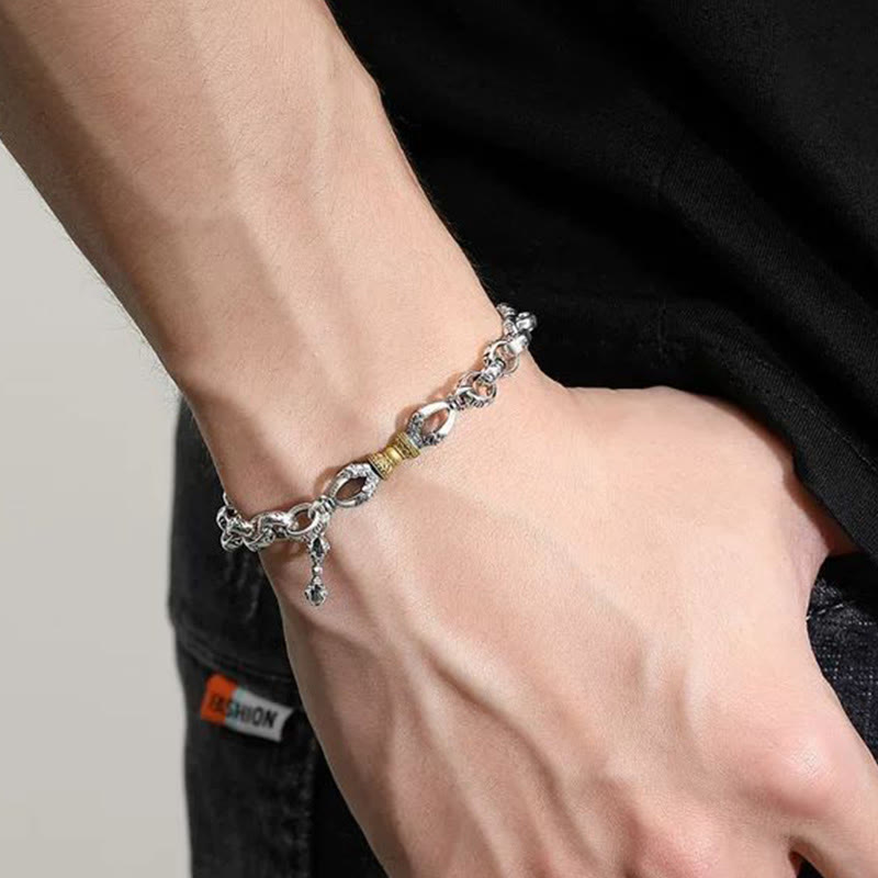 Bracciale calmo in rame retrò Buddha Stones Om Mani Padme Hum Vajra - image 5