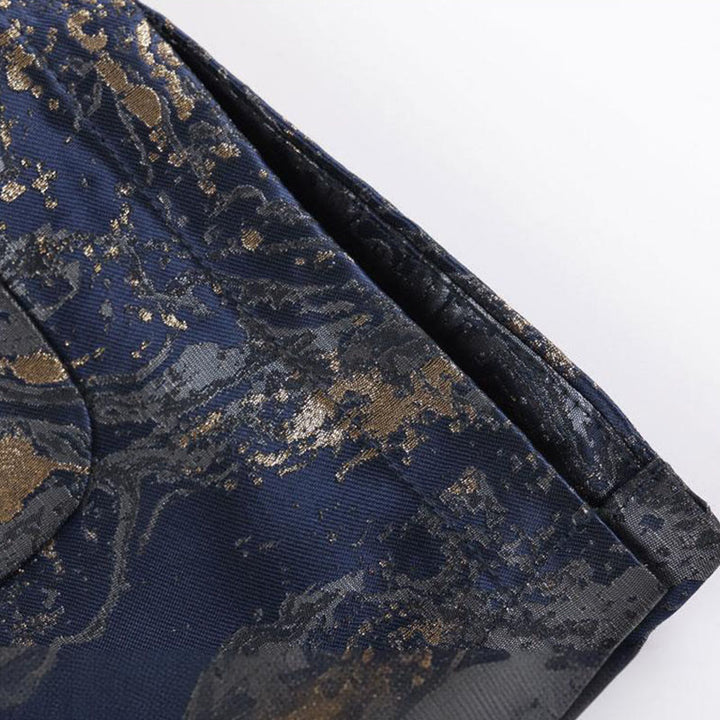 Giacca da uomo a maniche lunghe con bottoni a rana, con tasche, Buddha Stones Blue Water Mountains - image 9