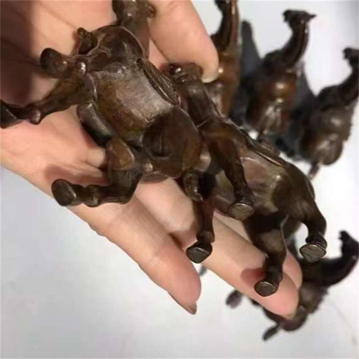 Buddha Stones Antico Anno del Cavallo Lega Decorazione per la casa 7,5*2,6*7 cm - image 2