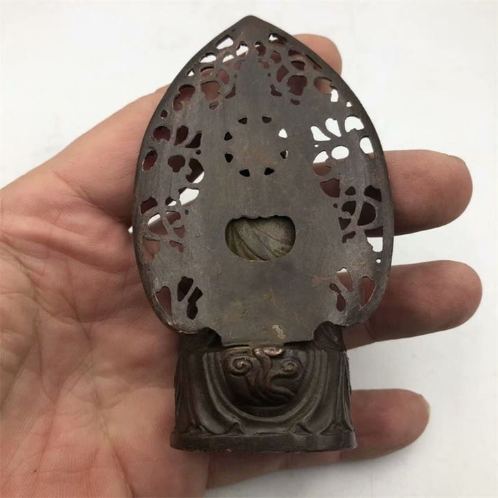 Buddha Stones Tathagata Buddha Statua in lega Zen Decorazione per la casa 9*4,5 cm - image 3