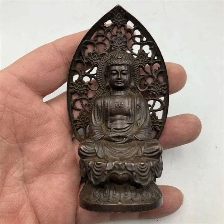 Buddha Stones Tathagata Buddha Statua in lega Zen Decorazione per la casa 9*4,5 cm - Buddha 9*4,5 cm - image 0